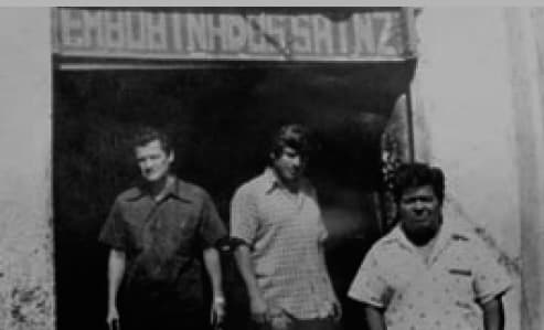 Fundadores de TEMISA en el primer taller Embobinados Sainz — generación fundadora familia Sainz
