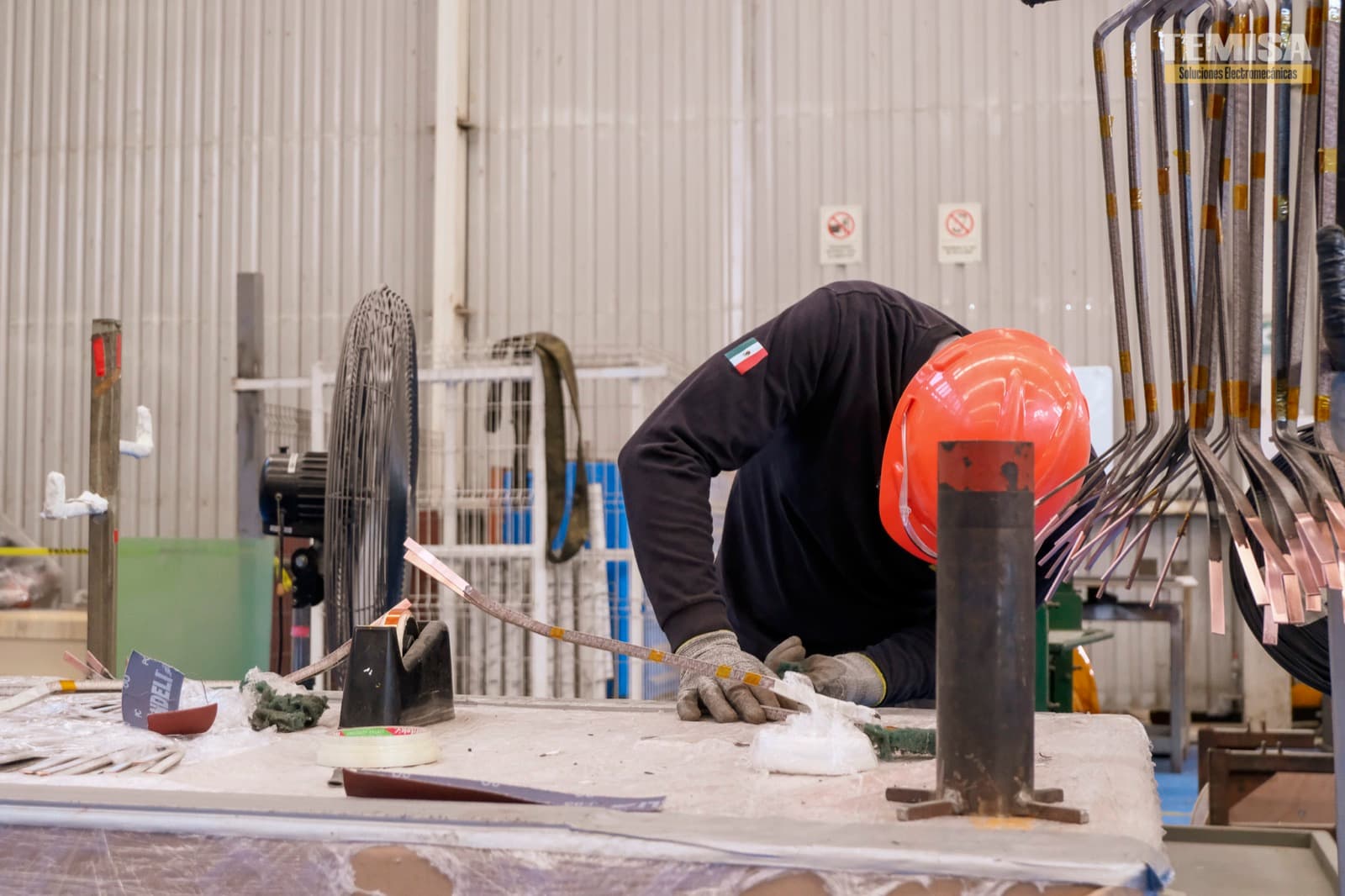 Bobinas pre-formadas en taller TEMISA — preformed coils workshop Mexico