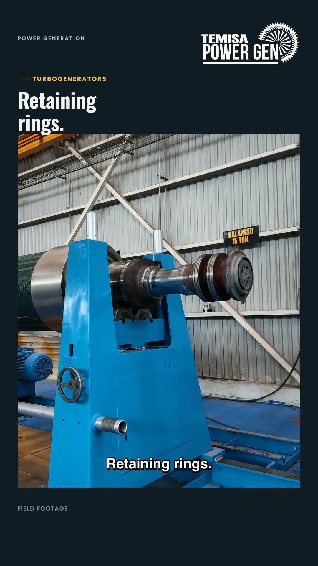 Generator retaining ring removal: short field video