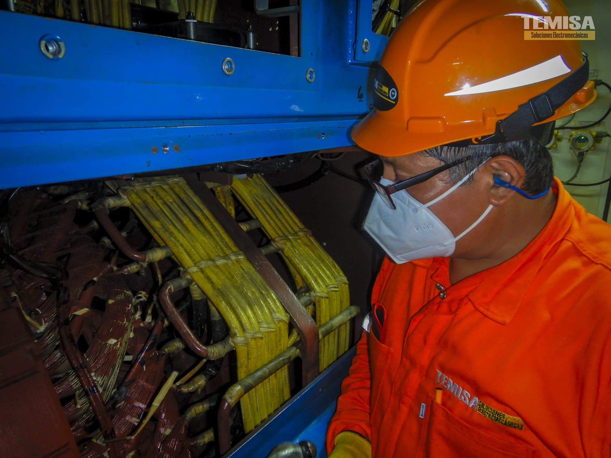 Inspección de devanados y aislamiento de generador ABB — TEMISA