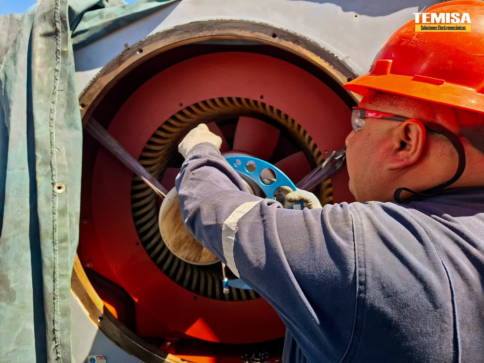 Inspección del estator de un motor de inducción de 6,600 V en servicio de campo por TEMISA Power Gen