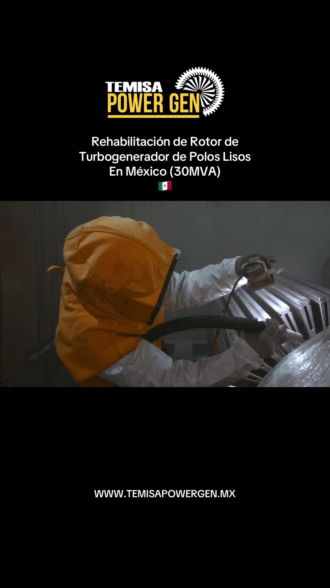 Rehabilitación de rotor de turbogenerador de polos lisos